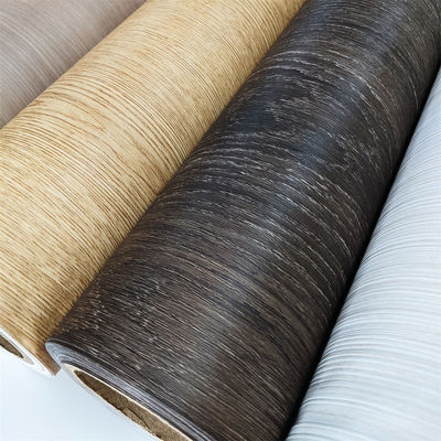 Flame Resistance PVC Membrane Foil Wood Grain 1-5Color Printing High Strength