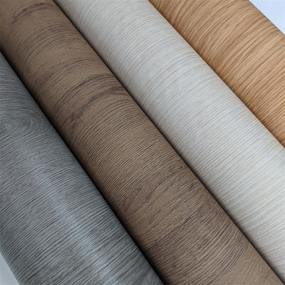 Deep Embossed Wooden Design PVC Furniture Film For Doors Width 1260mm 1400mm