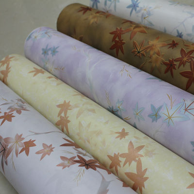 Anti Flame Matte Embossed Self Adhesive PVC Wallpaper Textured Anti Fouling